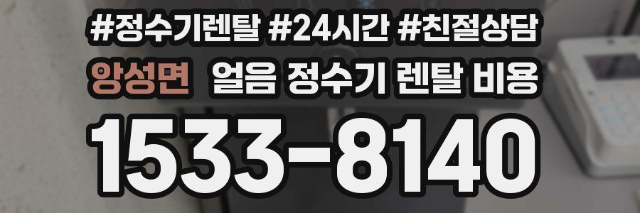 앙성면 얼음 정수기 렌탈 비용