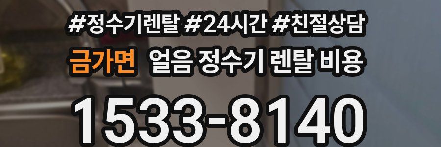 금가면 얼음 정수기 렌탈 비용