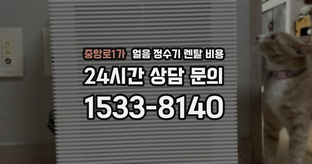 중앙로1가 얼음 정수기 렌탈 비용