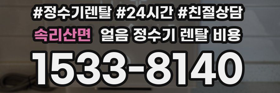 속리산면 얼음 정수기 렌탈 비용