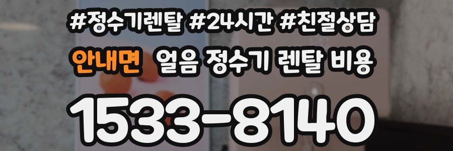 안내면 얼음 정수기 렌탈 비용