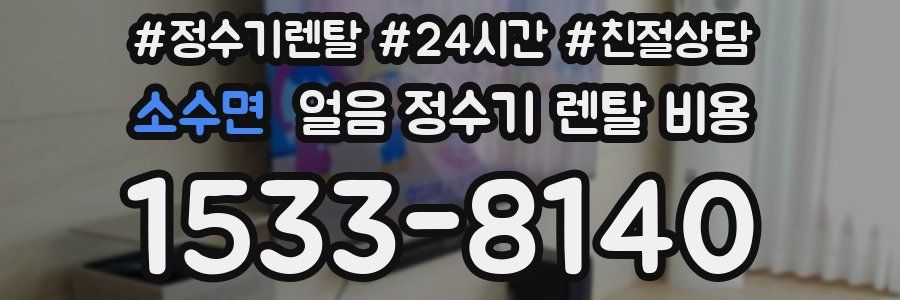 소수면 얼음 정수기 렌탈 비용