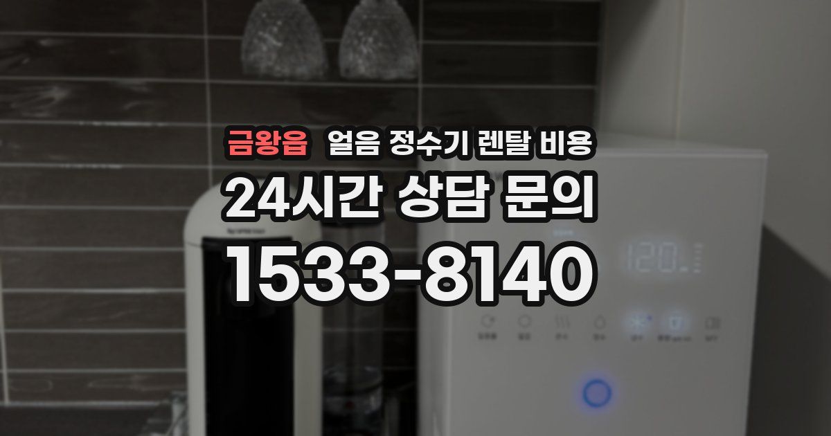 금왕읍 얼음 정수기 렌탈 비용