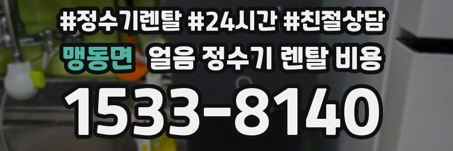 맹동면 얼음 정수기 렌탈 비용