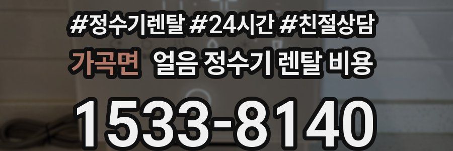 가곡면 얼음 정수기 렌탈 비용