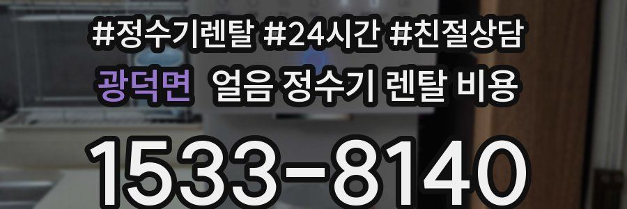 광덕면 얼음 정수기 렌탈 비용