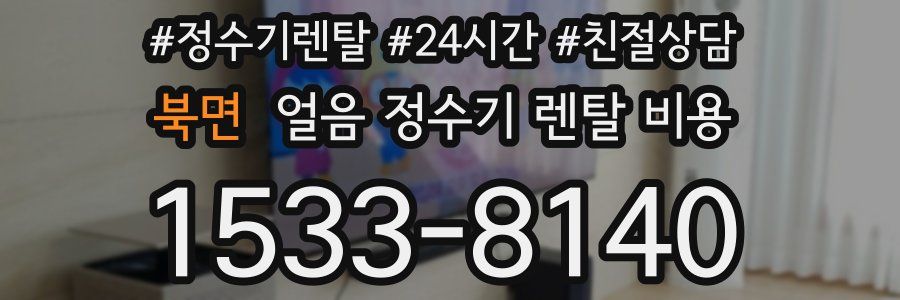 북면 얼음 정수기 렌탈 비용