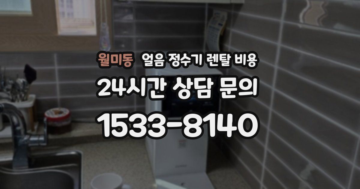 월미동 얼음 정수기 렌탈 비용