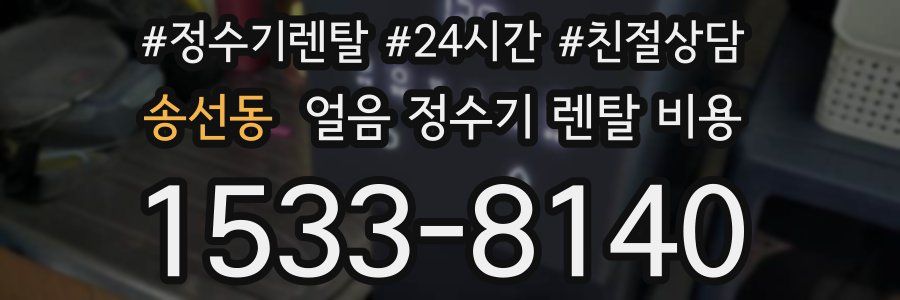 송선동 얼음 정수기 렌탈 비용
