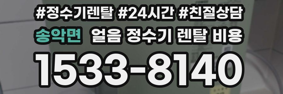 송악면 얼음 정수기 렌탈 비용