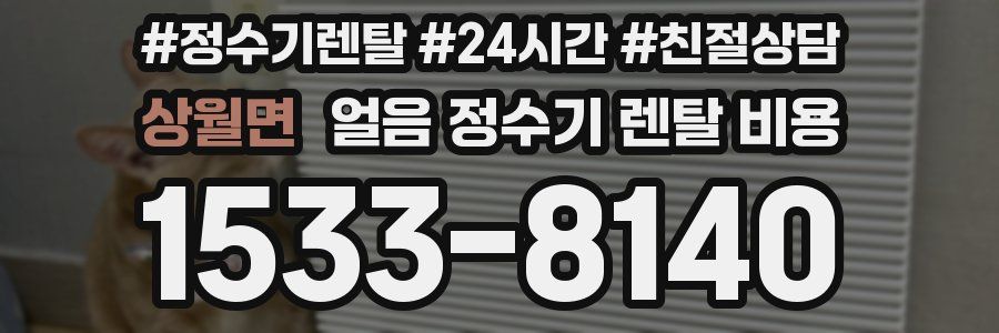 상월면 얼음 정수기 렌탈 비용