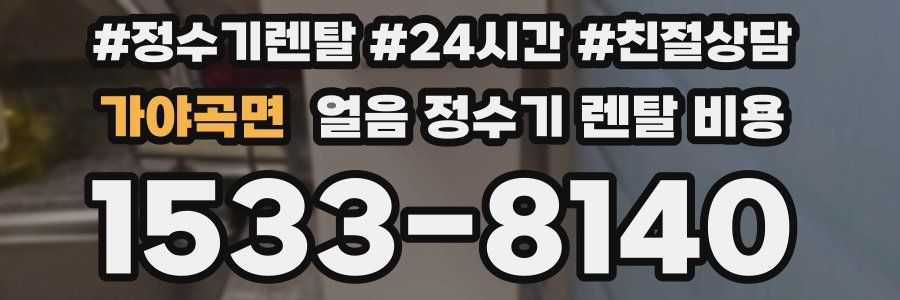 가야곡면 얼음 정수기 렌탈 비용