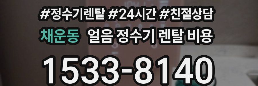 채운동 얼음 정수기 렌탈 비용