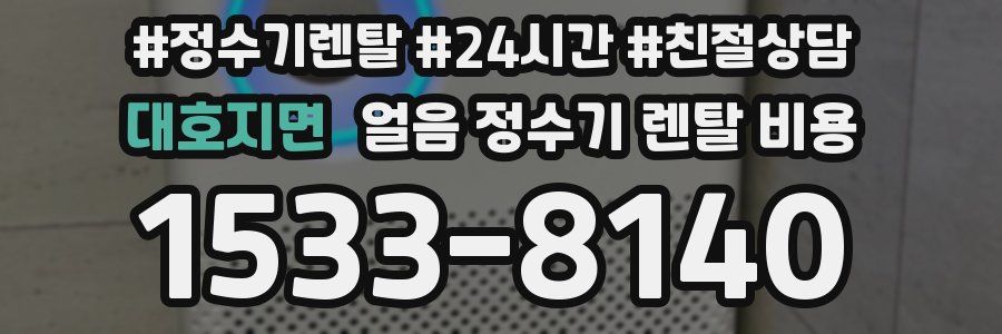 대호지면 얼음 정수기 렌탈 비용