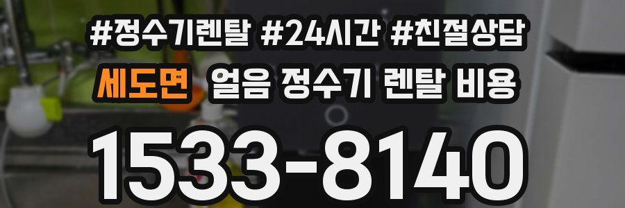 세도면 얼음 정수기 렌탈 비용