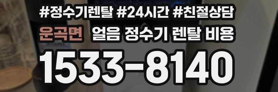 운곡면 얼음 정수기 렌탈 비용
