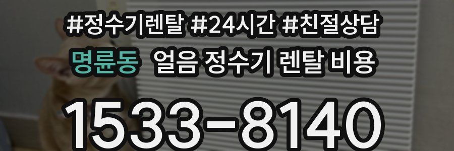 명륜동 얼음 정수기 렌탈 비용