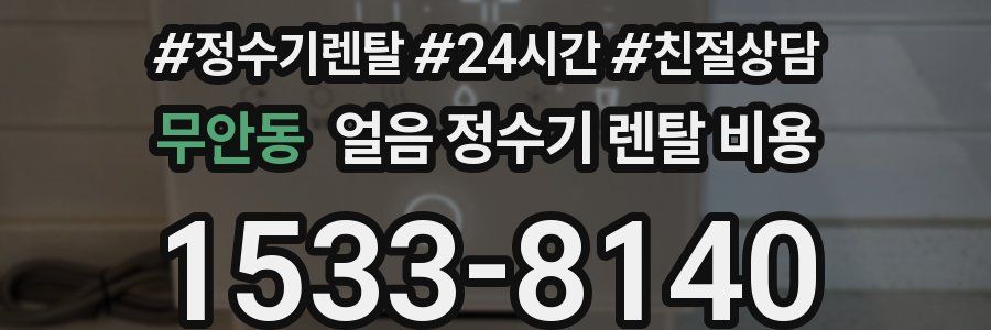 무안동 얼음 정수기 렌탈 비용