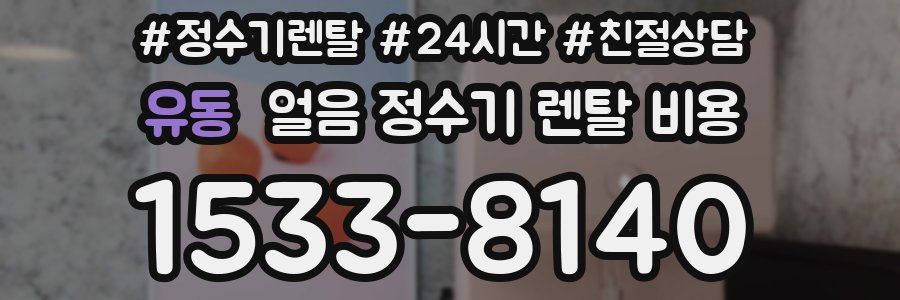 유동 얼음 정수기 렌탈 비용