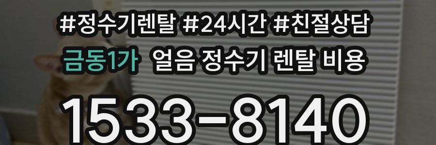 금동1가 얼음 정수기 렌탈 비용