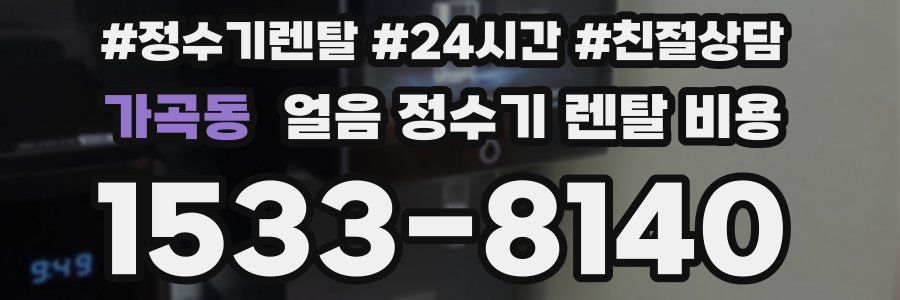 가곡동 얼음 정수기 렌탈 비용
