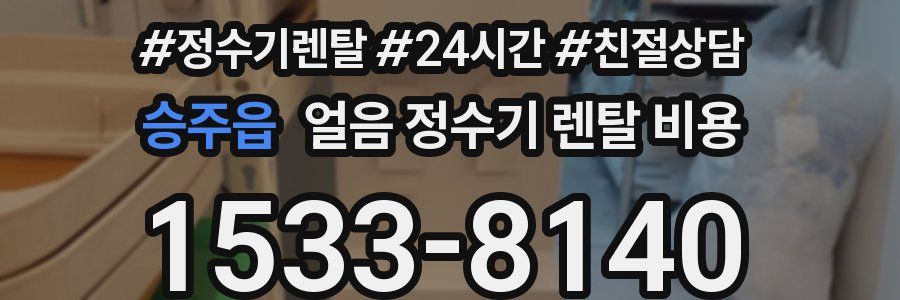 승주읍 얼음 정수기 렌탈 비용