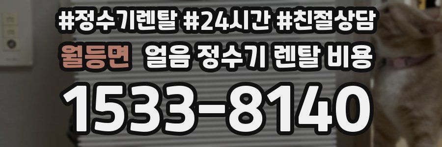 월등면 얼음 정수기 렌탈 비용