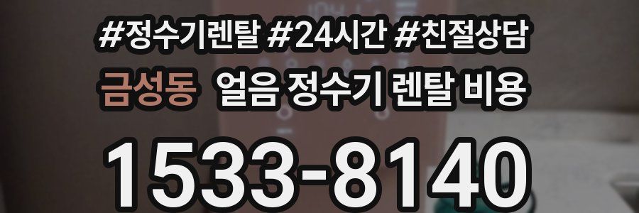 금성동 얼음 정수기 렌탈 비용