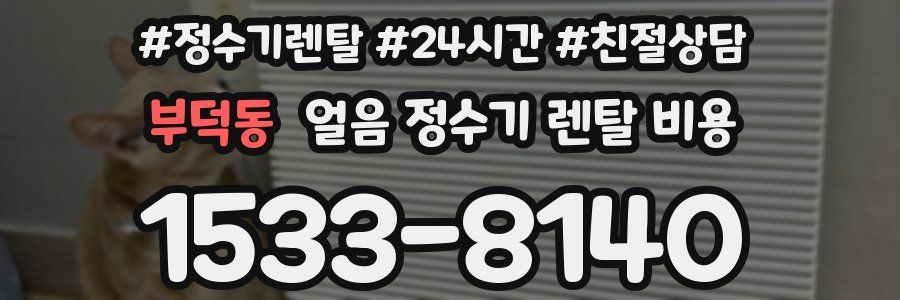 부덕동 얼음 정수기 렌탈 비용