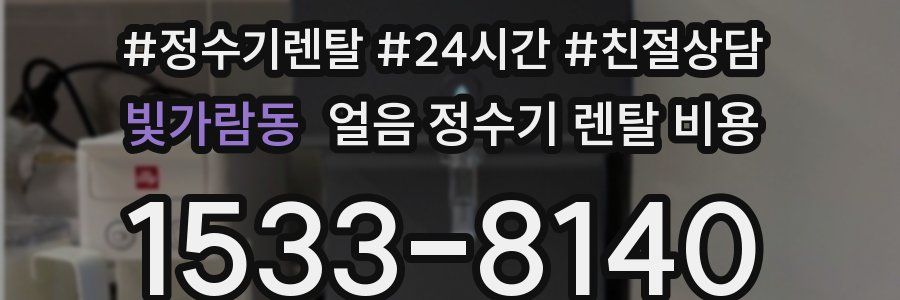 빛가람동 얼음 정수기 렌탈 비용