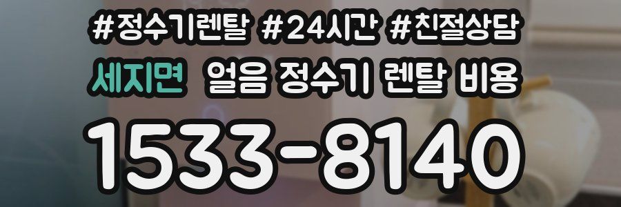세지면 얼음 정수기 렌탈 비용