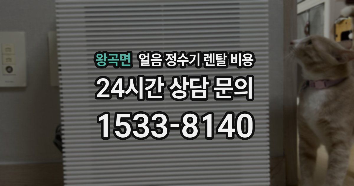왕곡면 얼음 정수기 렌탈 비용