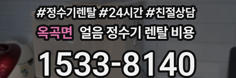 옥곡면 얼음 정수기 렌탈 비용