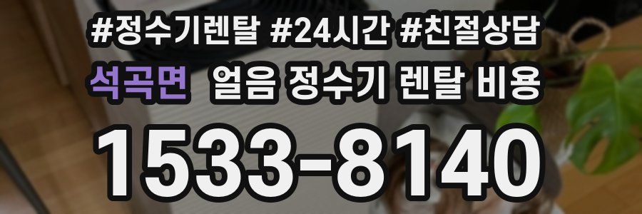 석곡면 얼음 정수기 렌탈 비용