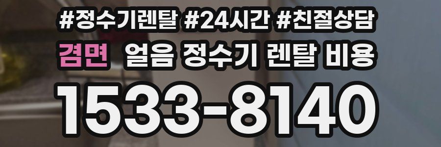 겸면 얼음 정수기 렌탈 비용