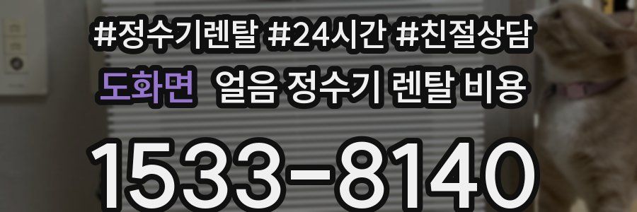 도화면 얼음 정수기 렌탈 비용