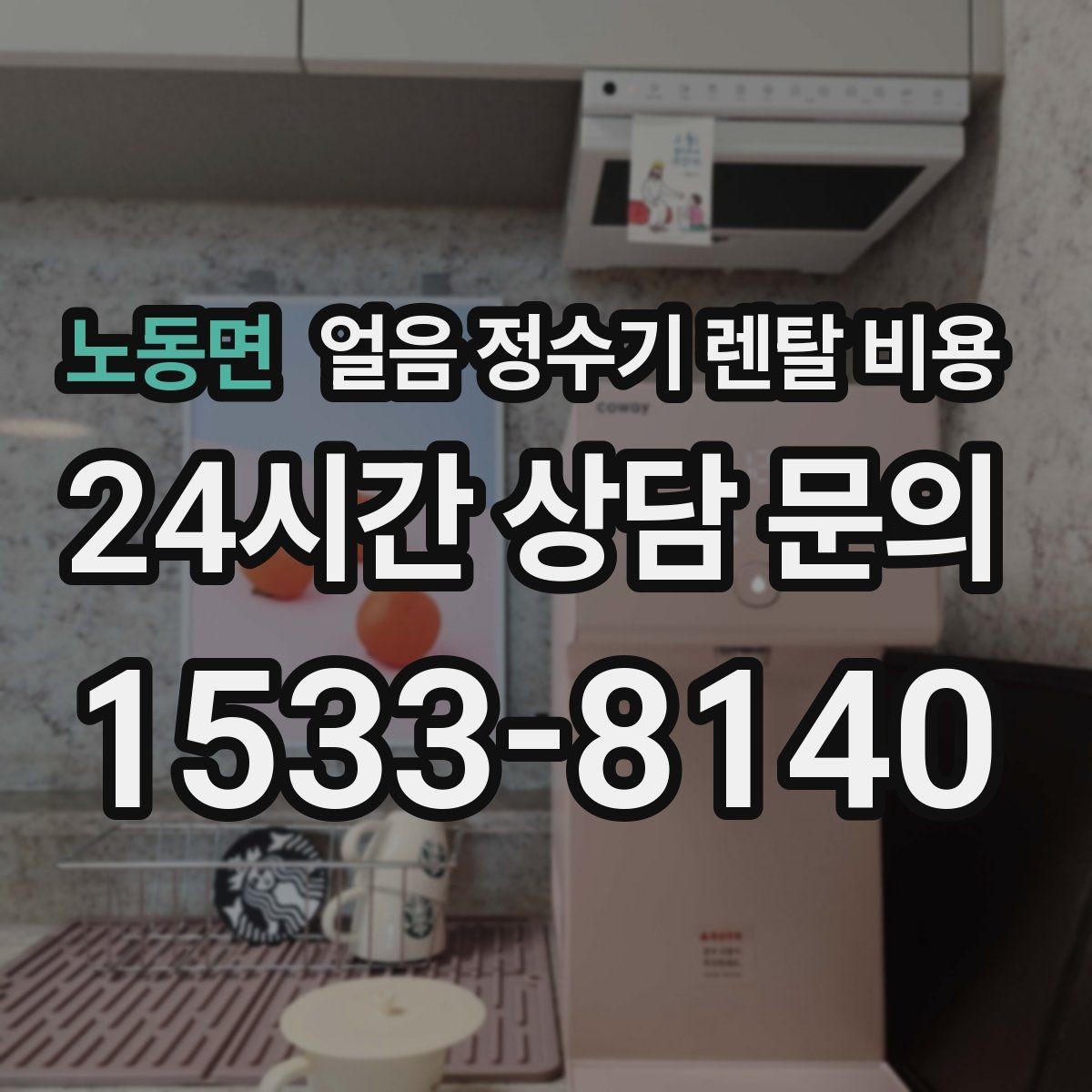 노동면 얼음 정수기 렌탈 비용 싱크대형과 스탠드형 비교