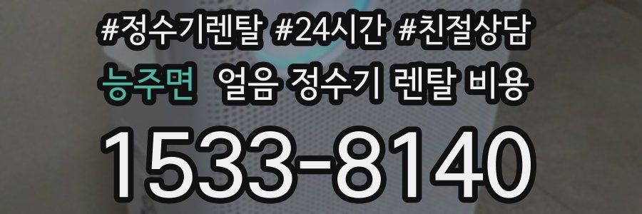 능주면 얼음 정수기 렌탈 비용