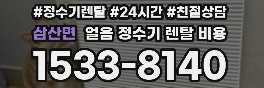 삼산면 얼음 정수기 렌탈 비용