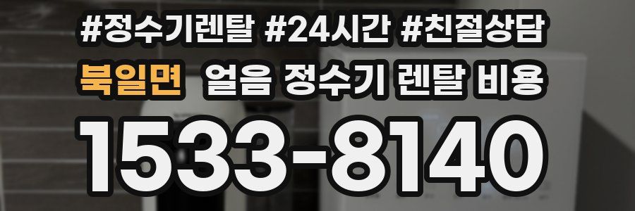 북일면 얼음 정수기 렌탈 비용