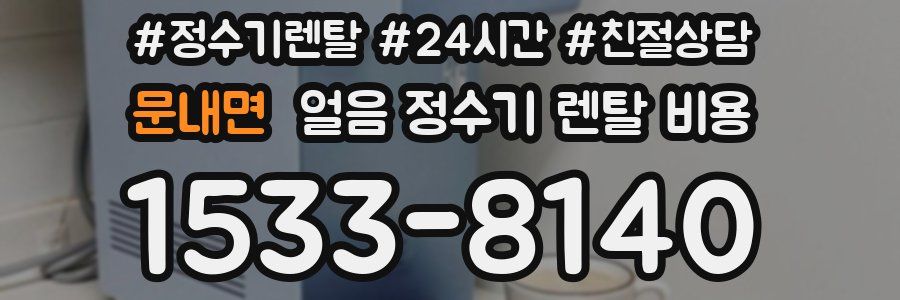 문내면 얼음 정수기 렌탈 비용