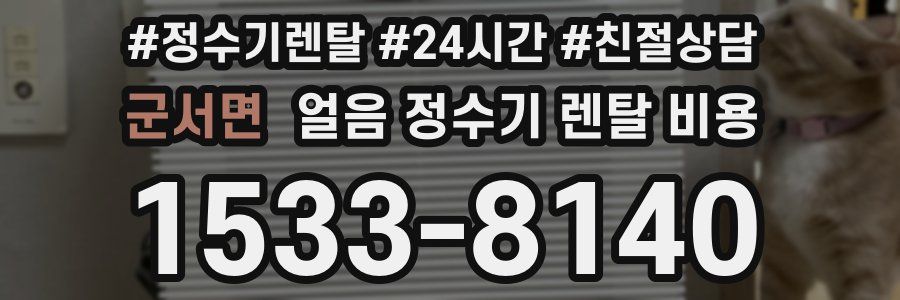 군서면 얼음 정수기 렌탈 비용