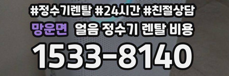 망운면 얼음 정수기 렌탈 비용