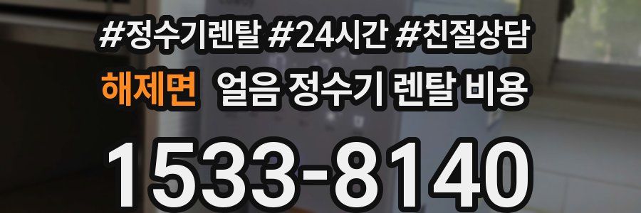 해제면 얼음 정수기 렌탈 비용