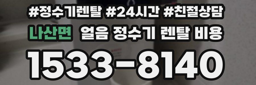 나산면 얼음 정수기 렌탈 비용