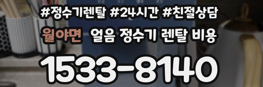 월야면 얼음 정수기 렌탈 비용