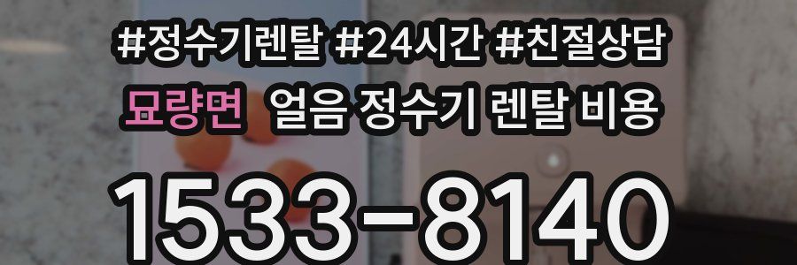 묘량면 얼음 정수기 렌탈 비용