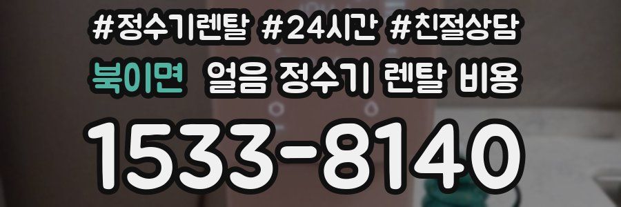 북이면 얼음 정수기 렌탈 비용