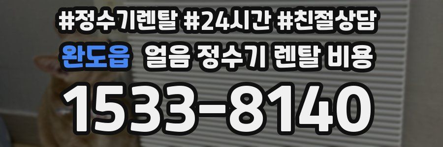 완도읍 얼음 정수기 렌탈 비용