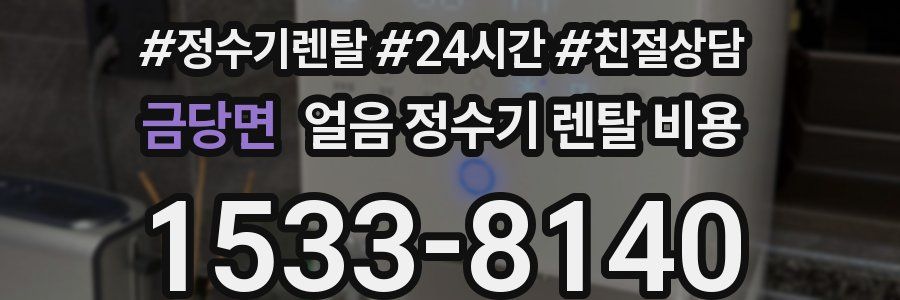 금당면 얼음 정수기 렌탈 비용